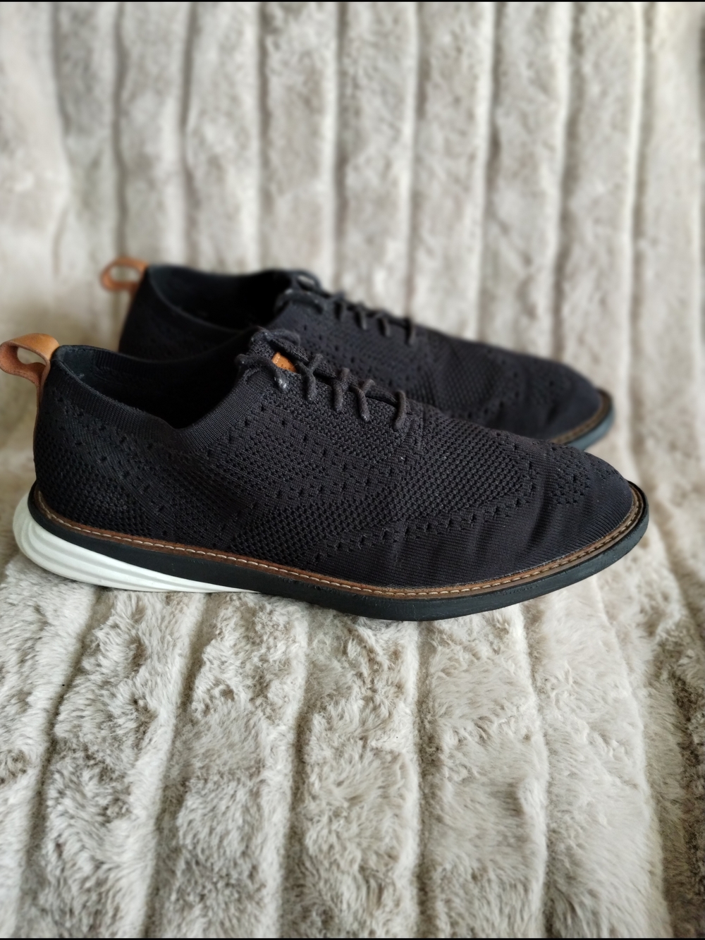 Cole Haan Knit Oxford Sneakers Men’s 12M Black Stitchlite Casual Comfort Shoes